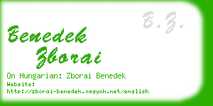 benedek zborai business card